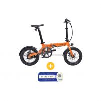 VELO A ASSISTANCE ELECTRIQUE CITY ORANGE+ MARQUAG+DECL BICYCODE